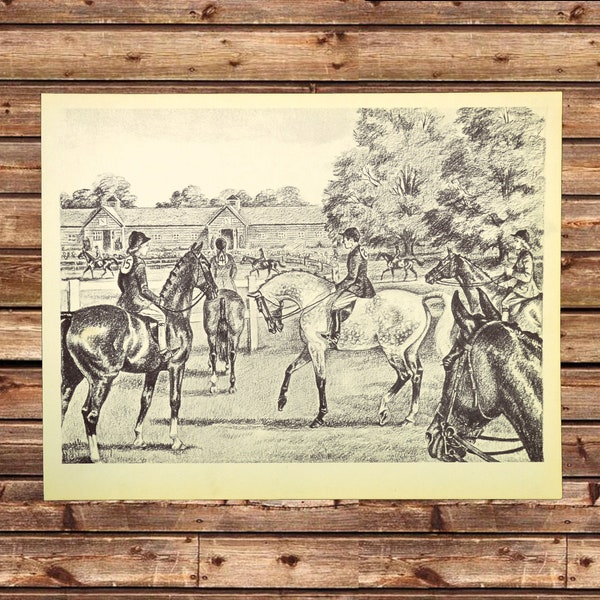 Horse Show Print Horse Wall Decor Art Frameable Ready to Frame Gift For Her