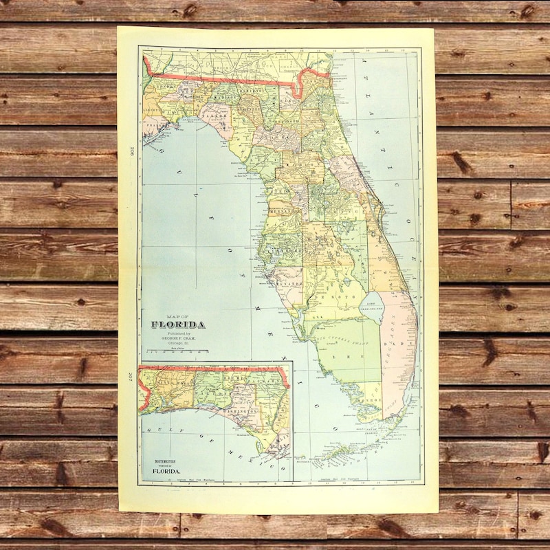 Old Florida Map Etsy - Il 800x800.3961502157 Rq2x 