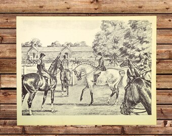 Horse Show Print Horse Wall Decor Art Frameable Ready to Frame Gift For Her