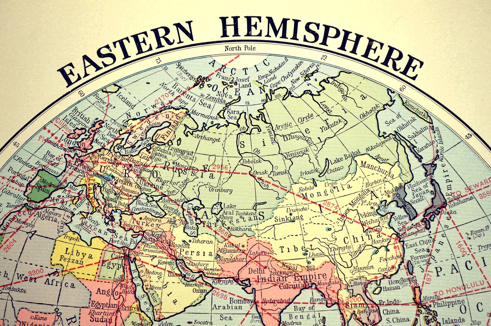 Globe Map Wall Decor Art of the Worldeastern Western Old Earth Etsy
