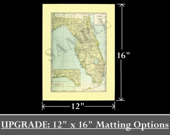 12 x 16 PROFESSIONAL Matting Upgrade for Shop Snapshots Through Time - VintageMapsPrints ONLY / Some Matting Options