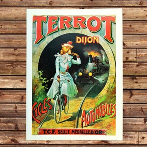 Vintage Terrot Bicycle Ad French Motorcycle Advertising Advertisement Tamagno