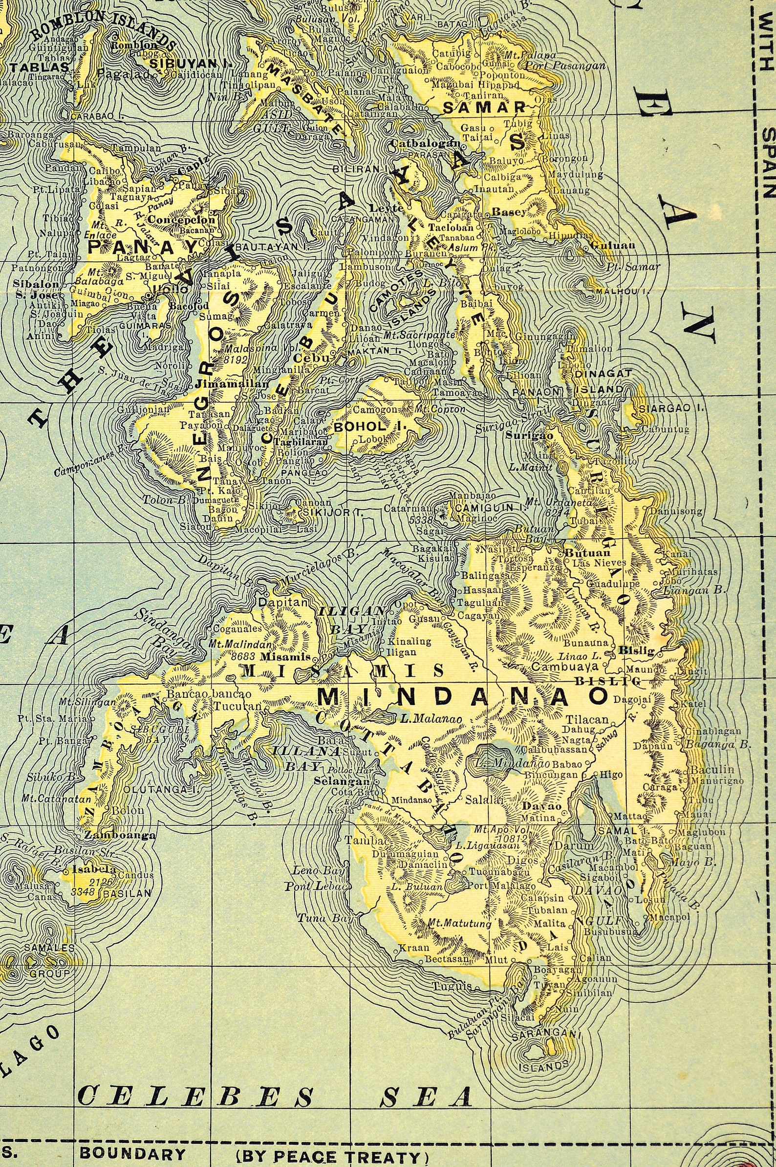 Antique PHILIPPINES MAP Philippine Islands Wall Decor Art Etsy