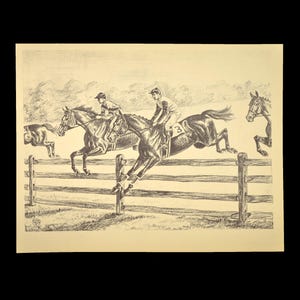 Steeplechasing Horse Print Wall Art Wall Decor Horses Frameable Ready to Frame