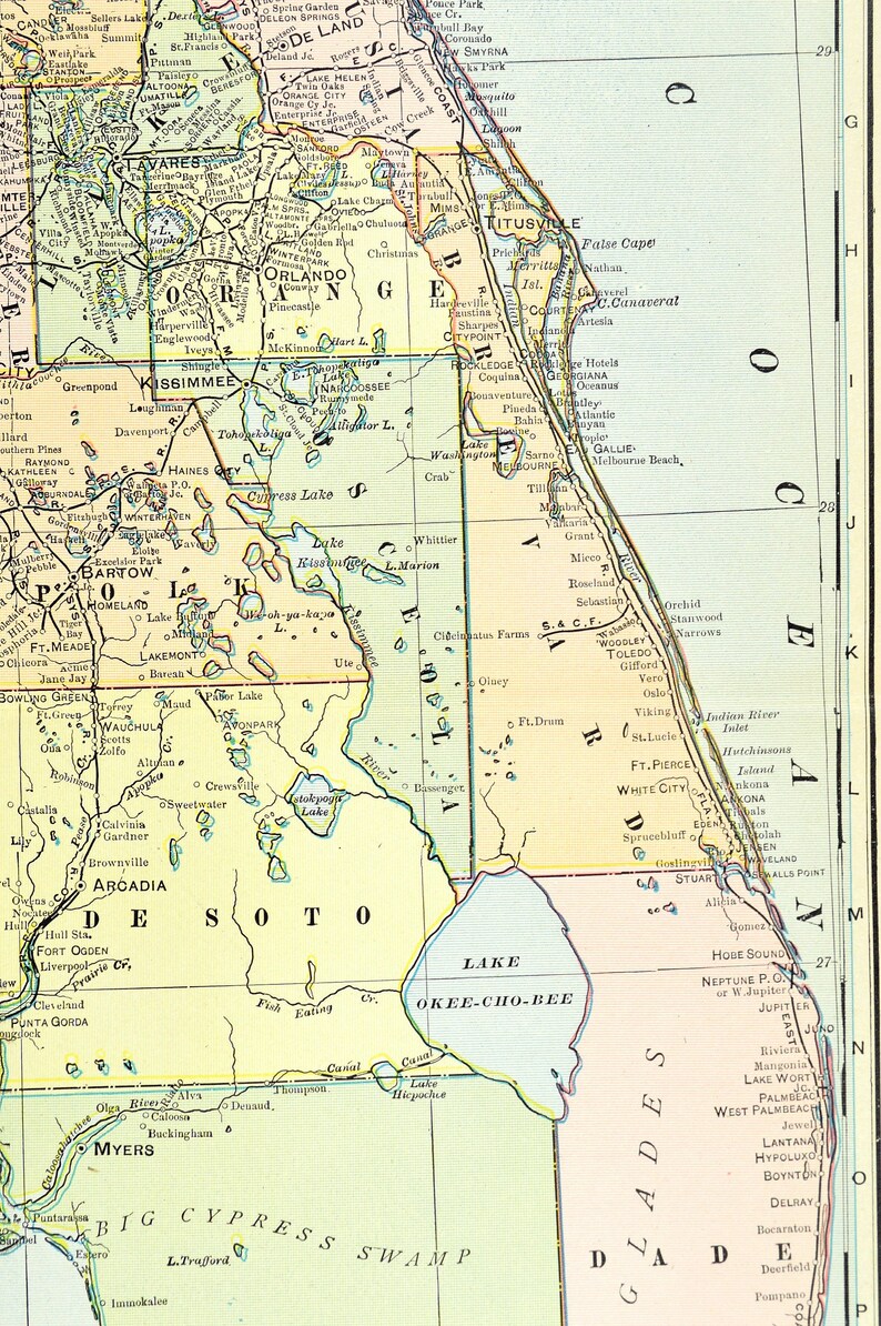 LARGE Florida Map of Florida Wall - Il 794xN.2331305320 Gmq2 