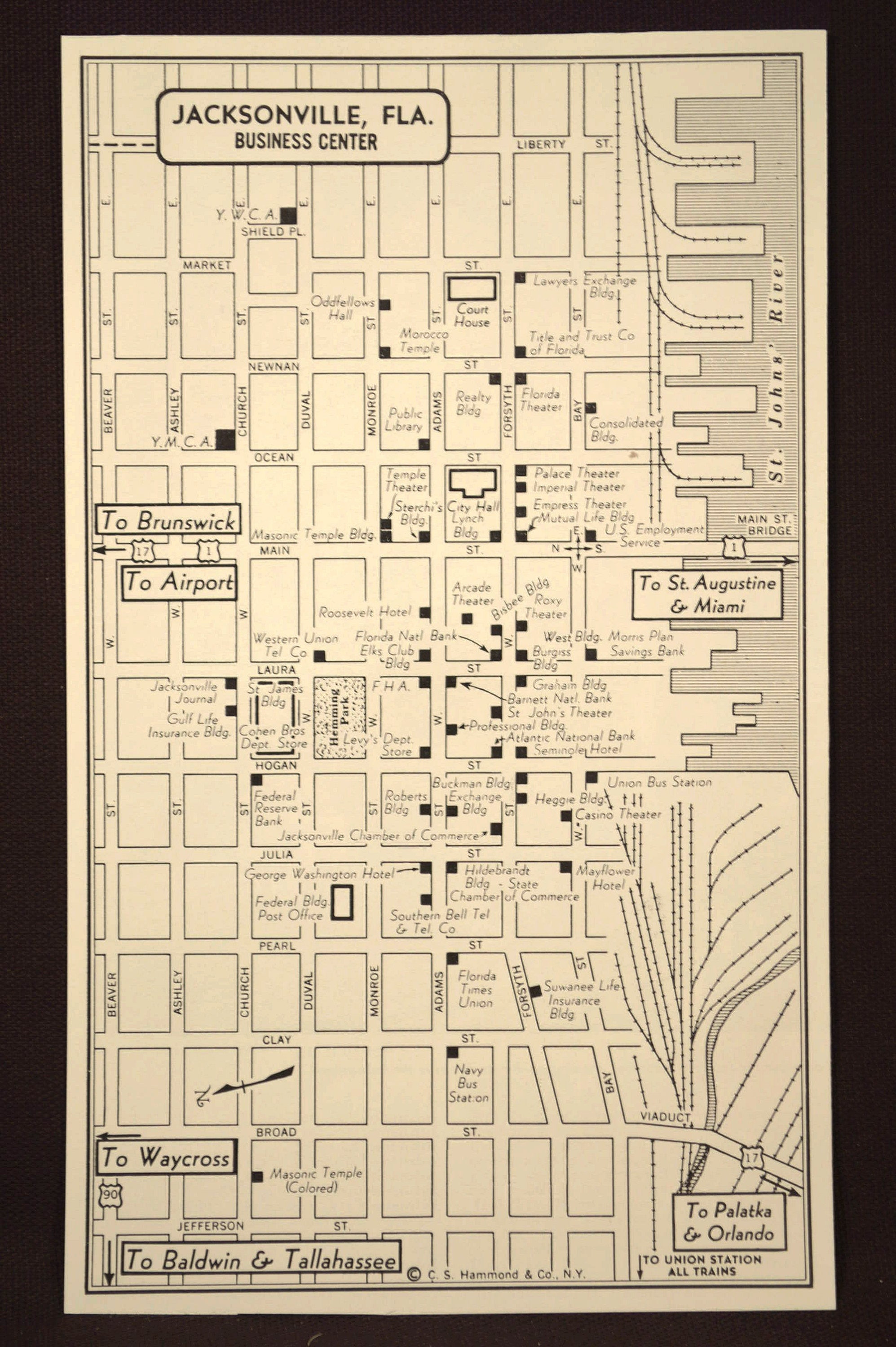 Free Printable Jacksonville Street Map