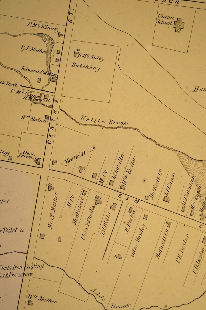windsor-locks-connecticut-map-antique-residential-street-map-etsy
