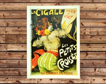 French Poster Paris Print Theater Wall Art Fashion Parisian Gift For Her