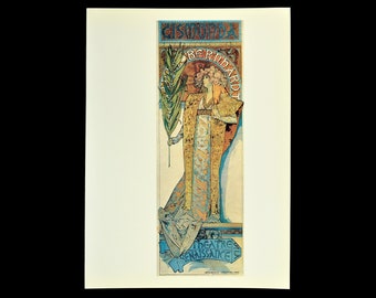 Vintage Mucha Poster French Wall Art Nouveau Style Gift For Her