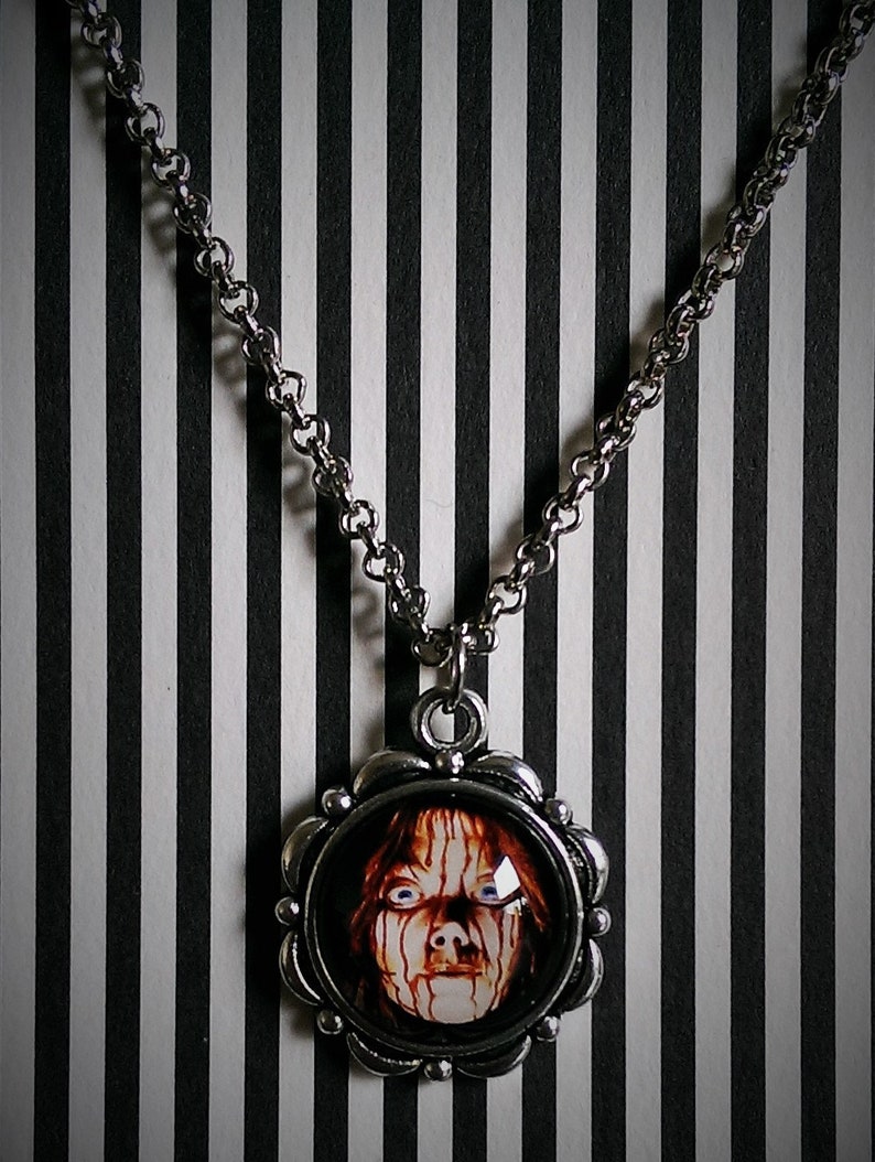 Carrie Mini Cameo Necklace Carrie White Horror Horror Necklace Horror Jewelry Stephen King Stephen King Carrie Sissy Spacek