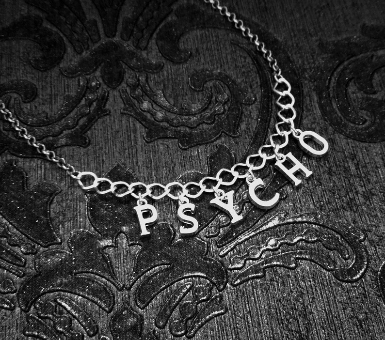 Gothic Jewelry Horror Jewelry Horror Psycho Choker Goth Punk Emo Chain Necklace Grunge Horror Necklace Layering Chain Streetwear