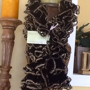 Metallic Edged Ruffle Fashion Scarf
