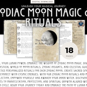 Witchcraft Grimoire Digital Download - Zodiac Moons & Rituals