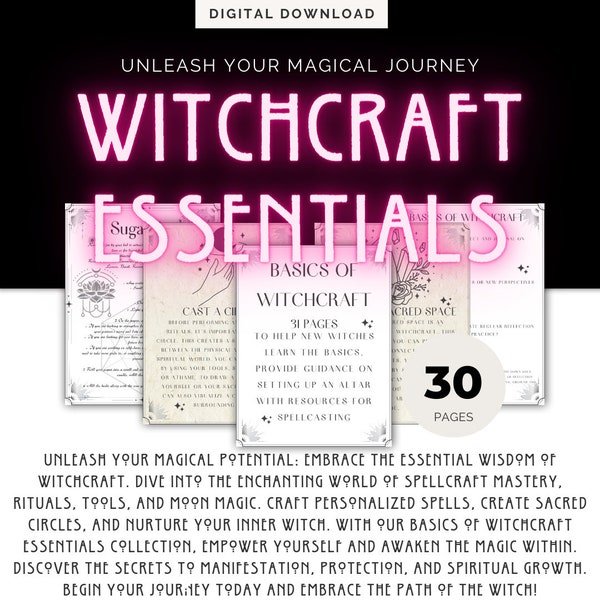 Basics of Witchcraft Bundle   Witchcraft Essentials: Unleash Your Magickal Journey with the Enchanting Essentials Bundle