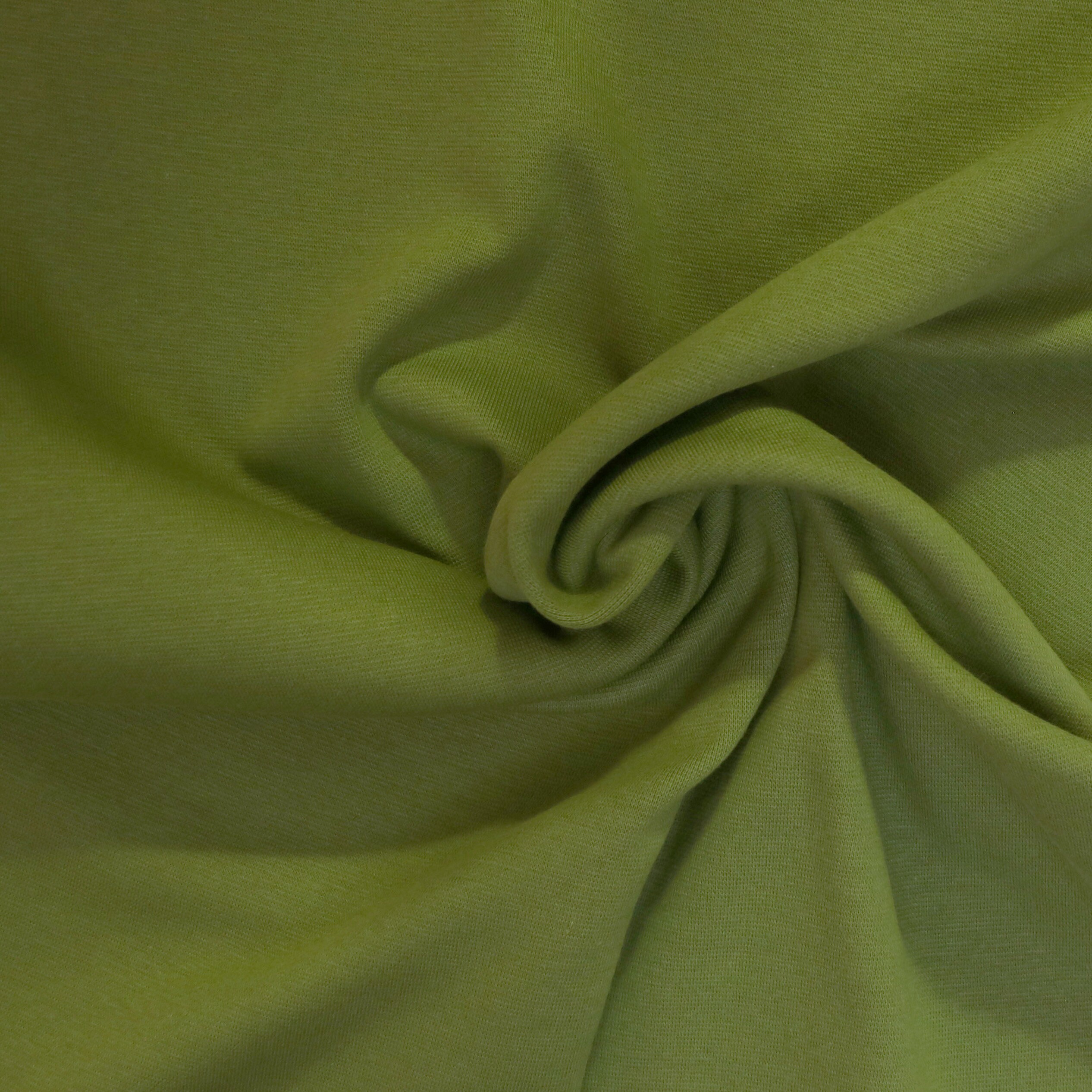 Fabric Cotton/elastane rib fabric 240gsm Olive green. Etsy