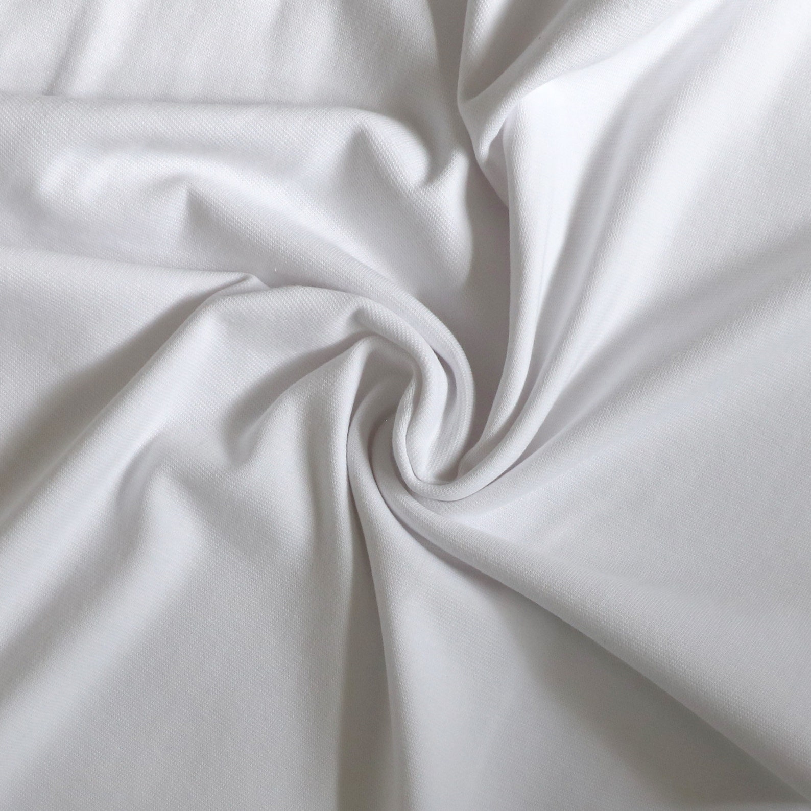 SALE Fabric White 240gsm Cotton/elastane Jersey