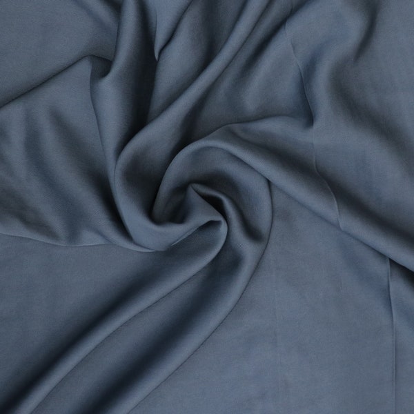 Sanded Lyocell twill fabric - Tencel - Lenzing- Charcoal.
