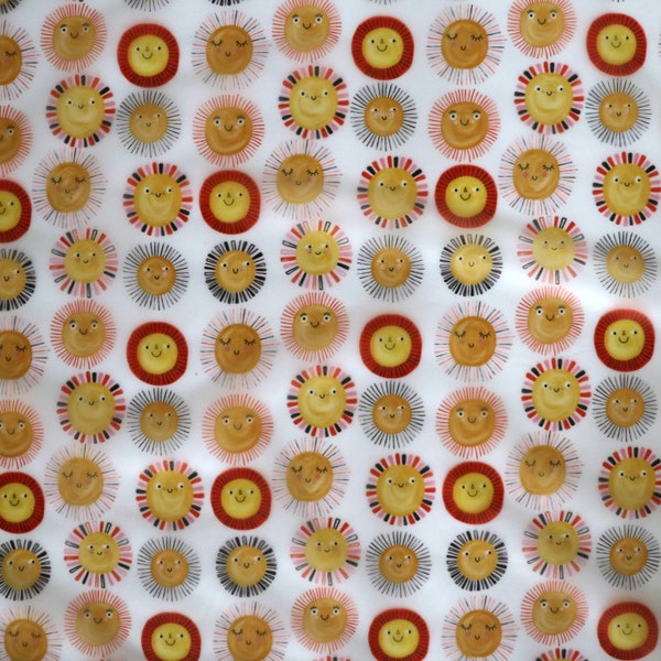 Fabric -Transparent sun print - Waterproof fabric - Polyurethane.