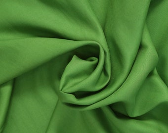 SALE - Sanded Lyocell twill fabric - Tencel - Lenzing - Green - 1.55m