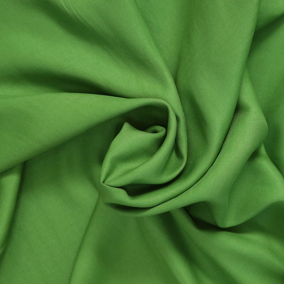 SALE Sanded Lyocell Twill Fabric Tencel Lenzing Green 1.55m 
