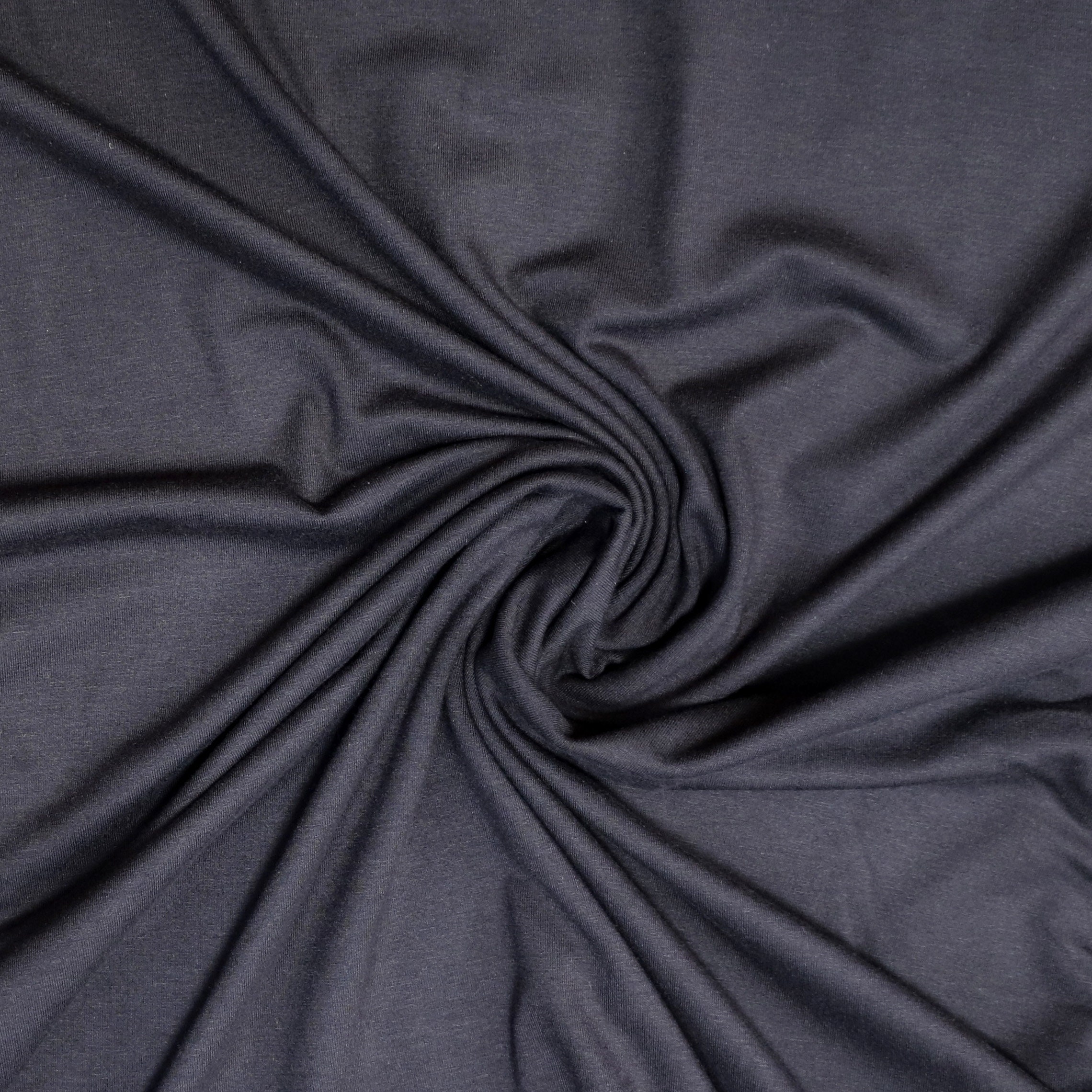 Polyester Viscose Elastane Black Fabric remnant-180cmx110cm Plain