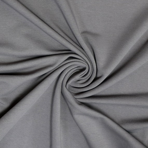 Fabric -French terry - Cotton/Elastane - Dark grey - Stretch fabric.