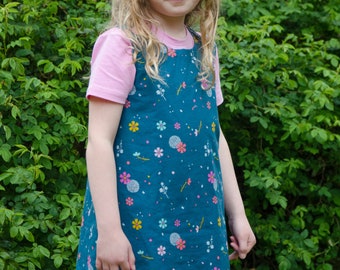 Dressmaking pattern - Rosie - Pinafore dress - reversible or single sided - age 1 - 10 years - pdf download version.