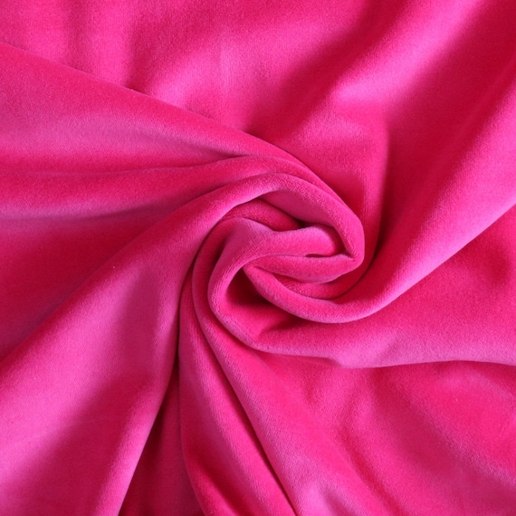Fabric Stretch velvet fabric hot pink | Etsy
