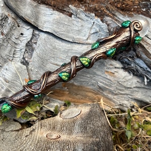 Twisted Vine Crystal Wand  -Fairy wand-Wizard Witch wand-Nature Wand