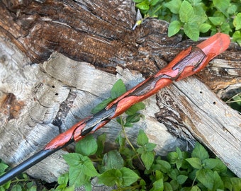 Flame Wand  -Fairy wand-Wizard Witch wand-Nature Wand