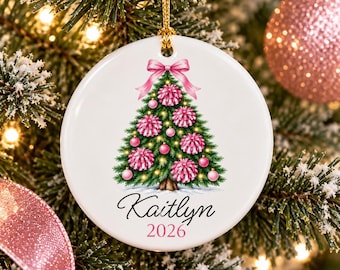 Personalized Cheerleading Ornament, Custom Cheerleader Christmas Ornament, Cheer Pom Pom Ornament, Cheer Team Gift, Name Ornament 2026