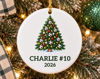 Ornament for Soccer Player - Personalized Soccer Keepsake, Custom Holiday Gift for Boys and Girls, Personalized Soccer Ornament