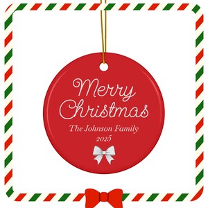 Personalized Christmas Ornament, Family Holiday Decor, Christmas gift, Custom Gift, Keepsake Ornament, family gift