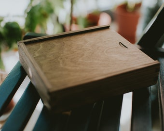 Set of 5 Wooden Boxes For 3x5 Prints + USB flashdrive | Packaging For Wedding Photographers