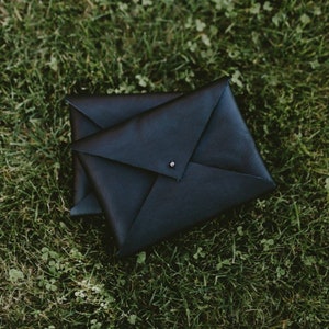 Conjunto de 10 Envelopes Clássicos de Couro para Impressões | Preto | Embalagem para Fotógrafos de Casamento