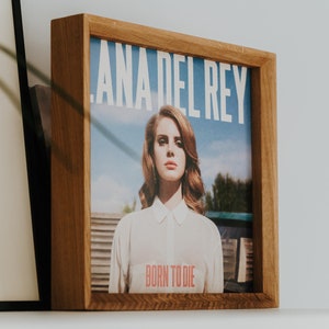 Wooden Natural Oak Vinyl Record Holder Vinyl Sleeve Display Vinyl Record Frame For Single and Double Vinyl Records Color Natural image 1