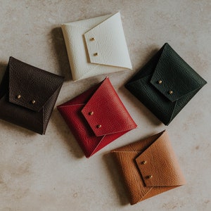 Textured Vegan Leather Pouch Set of 5 for Polaroids, SX70 Film Holder, Type 600 Film Holder, Polaroid Picture Holder | Color Mix