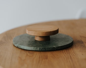 Small Wooden Cake Stand | Cupcake Stand | Personalised Cake Stand | Oak Cake Stand | Wooden gift | Color - Natural Oak