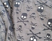 Black Skull lace fabric, Skull fabric, Dem Bone fabric, vogue lace fabric, Halloween fabric, Halloween party, Steampunk fabric by the yard