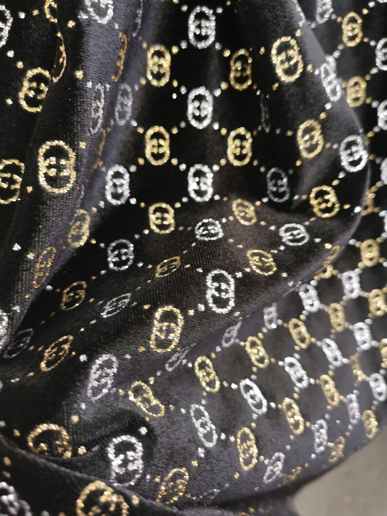 Hot stamping Stretch Velvet Fabric by the Yard for Skirts Tops Etsy