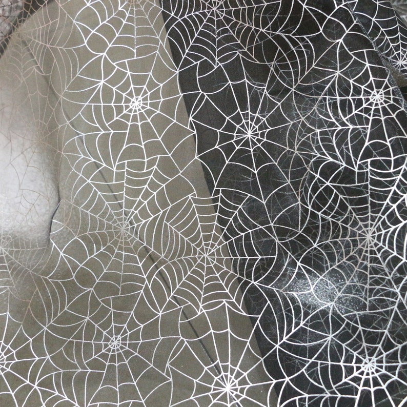 Spider web fabric in 2 colors silver spider web mesh Etsy