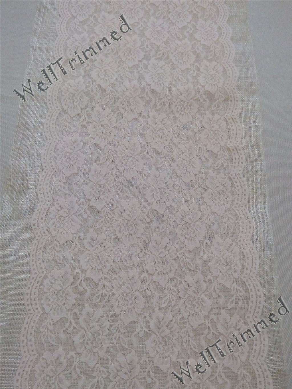 8ft wedding table runner lace table runner table runner ivory Etsy