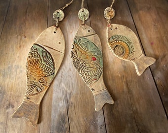 陶器魚の壁掛け、陶器壁掛け飾り、一輪挿し、陶器魚の置き物、一点物陶器魚 森正陶芸 陶器 SEYEI 魚 壁掛け セーエーヴィンテージ オブジェ - メルカリ