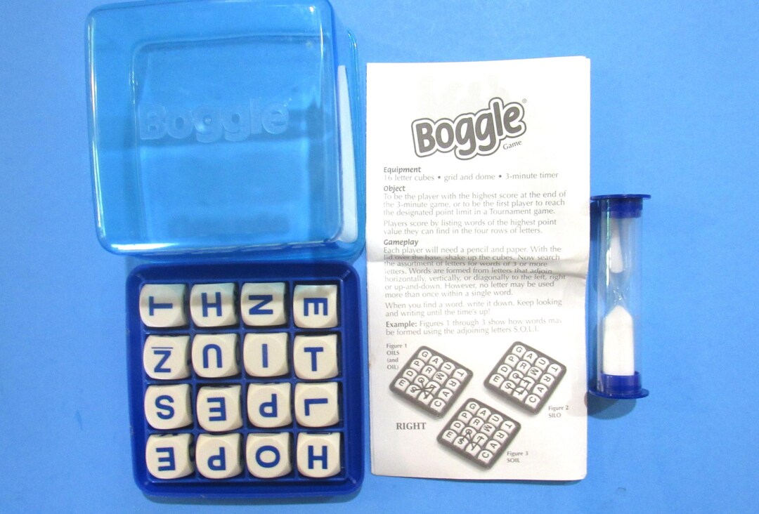 Boggle Game Includes 16 Letter Cubes, Timer, Directions, Shaker - All ...