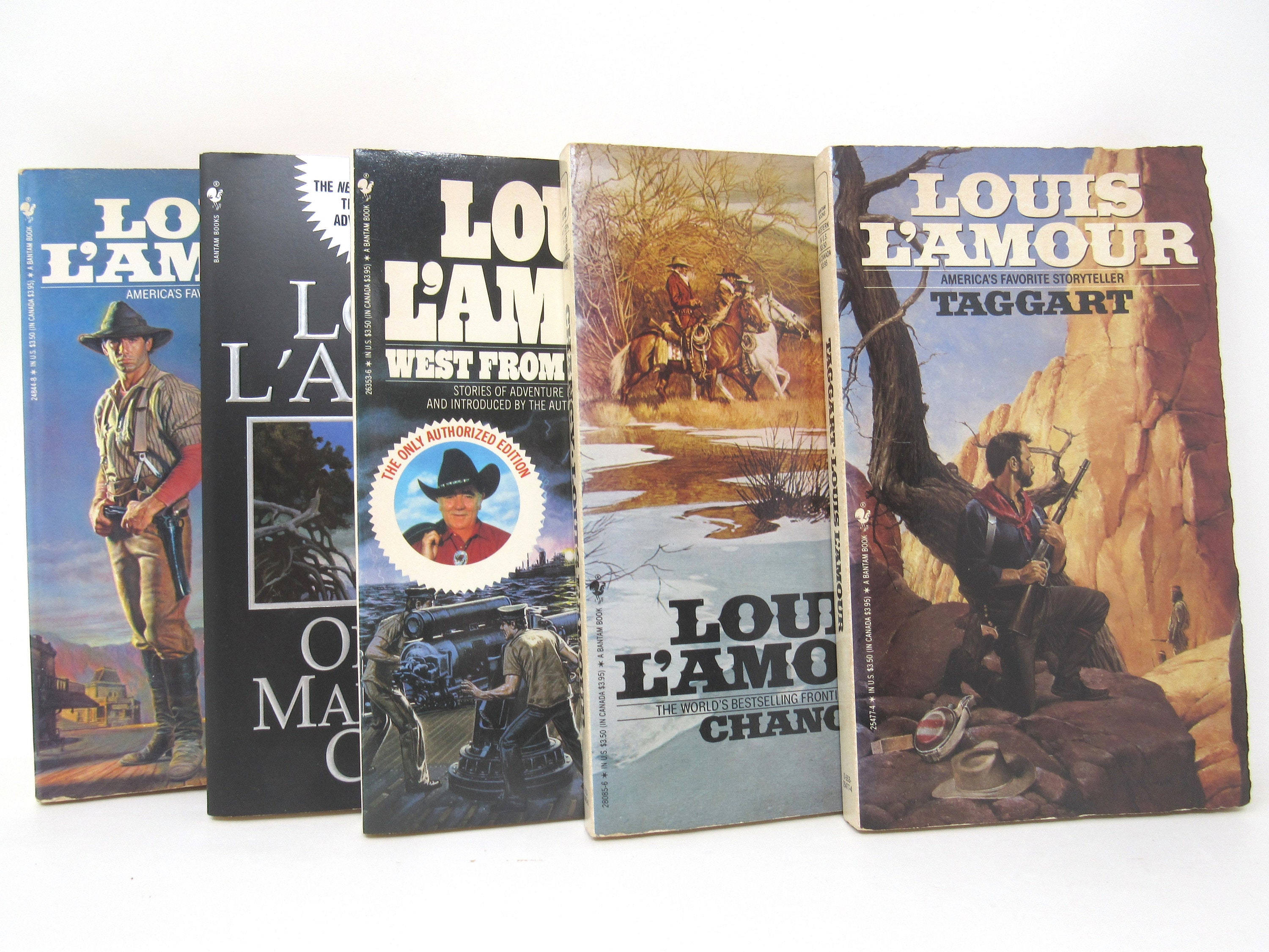 Louis L'amour/paperback Westerns/set of Four/bantam Books 