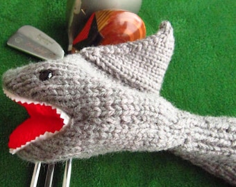 Hand Knit Shark Golf Club Cover