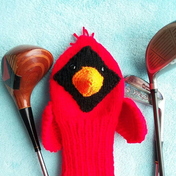 Cardinal Hand Knit Bird Golf Club Cover