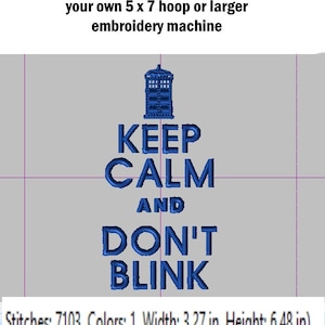 Plik do haftu, Dr. Who tardis, nie mrugaj natychmiast, załóż na własną torbę, kurtkę, ręcznik itp.