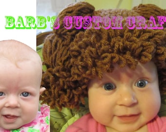 PDF Crochet Pattern - Baby Cabbage Patch inspired hat/wig
