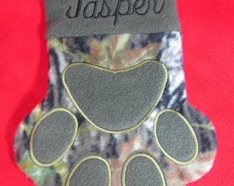 Mossy Oak Camo Pet christmas stocking, can be personalized